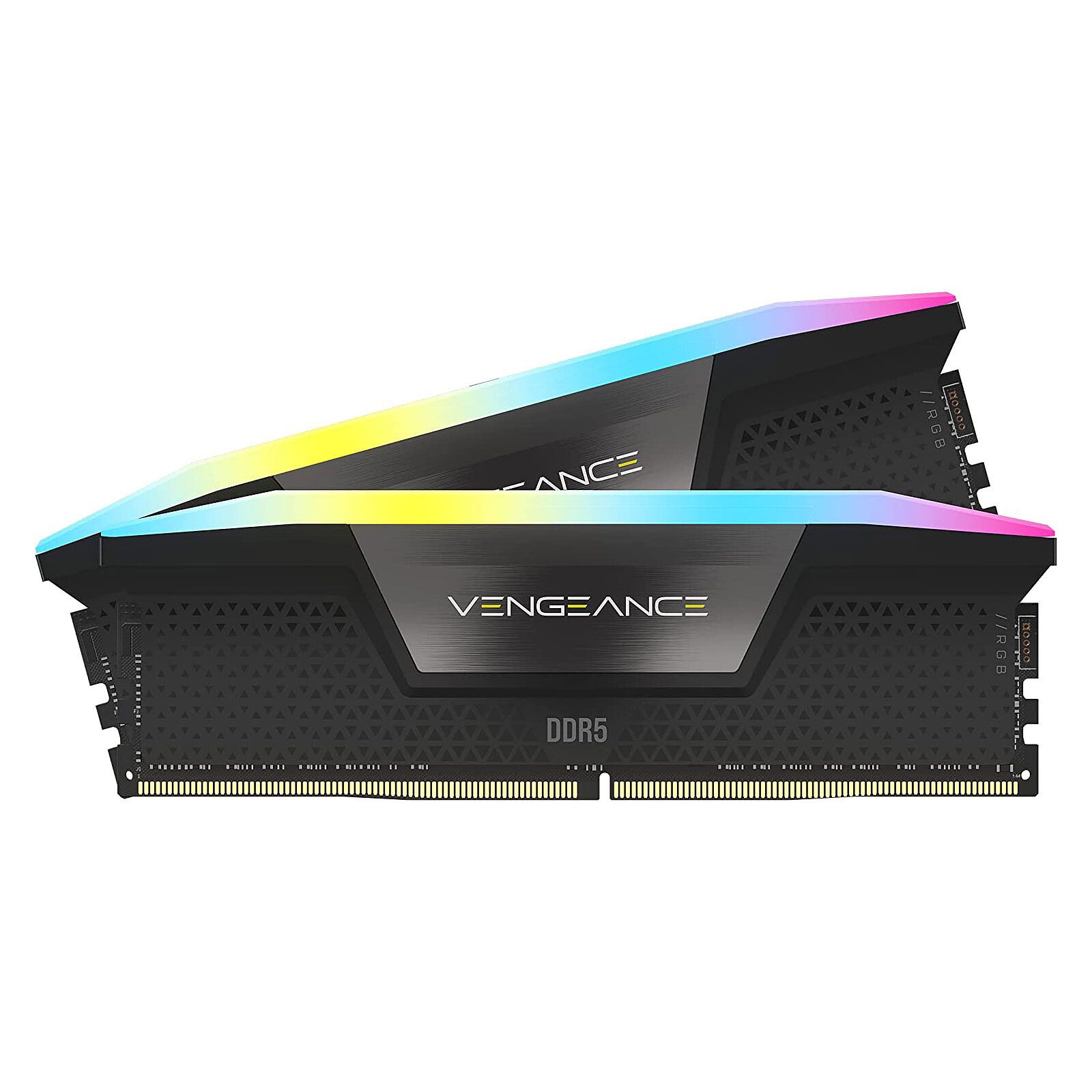 Corsair Vengeance RGB DDR5 128 Go (2 x 64 Go) 6400 MHz CL42 - Noir 1 RAM Corsair DDR5 6400 MHz 128 Go