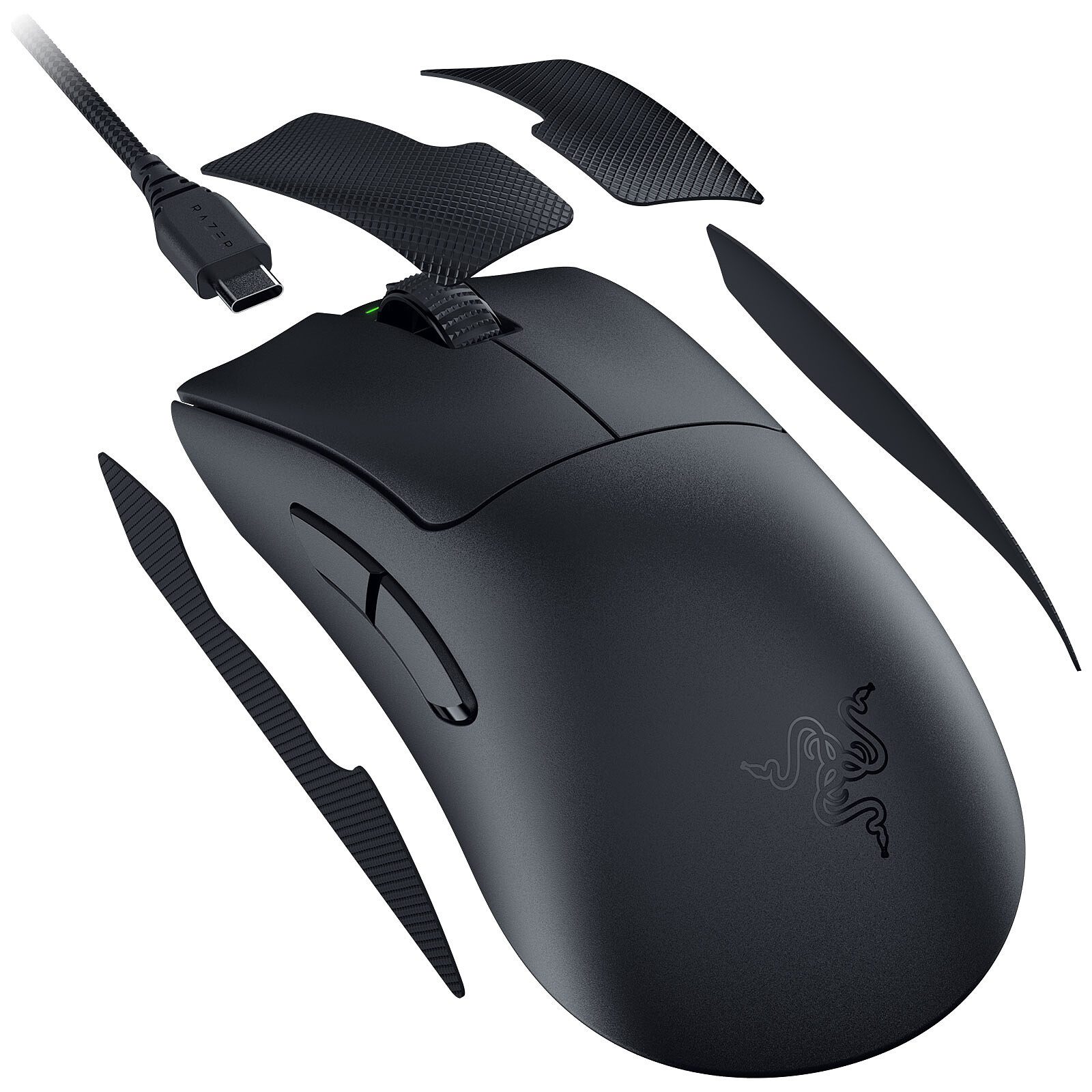 Razer Deathadder v3 Pro (Noir) + dongle sans fil Razer HyperPolling 2 Souris Razer Noir
