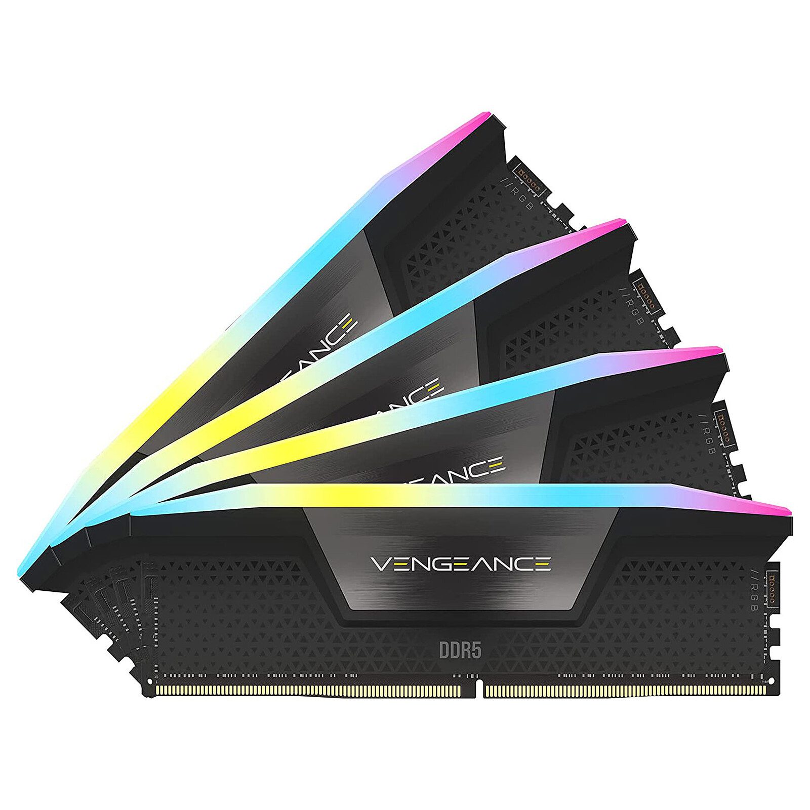 Corsair Vengeance RGB DDR5 128 Go (4 x 32 Go) 5600 MHz CL40 - Noir 1 RAM Corsair DDR5 5600 MHz 128 Go