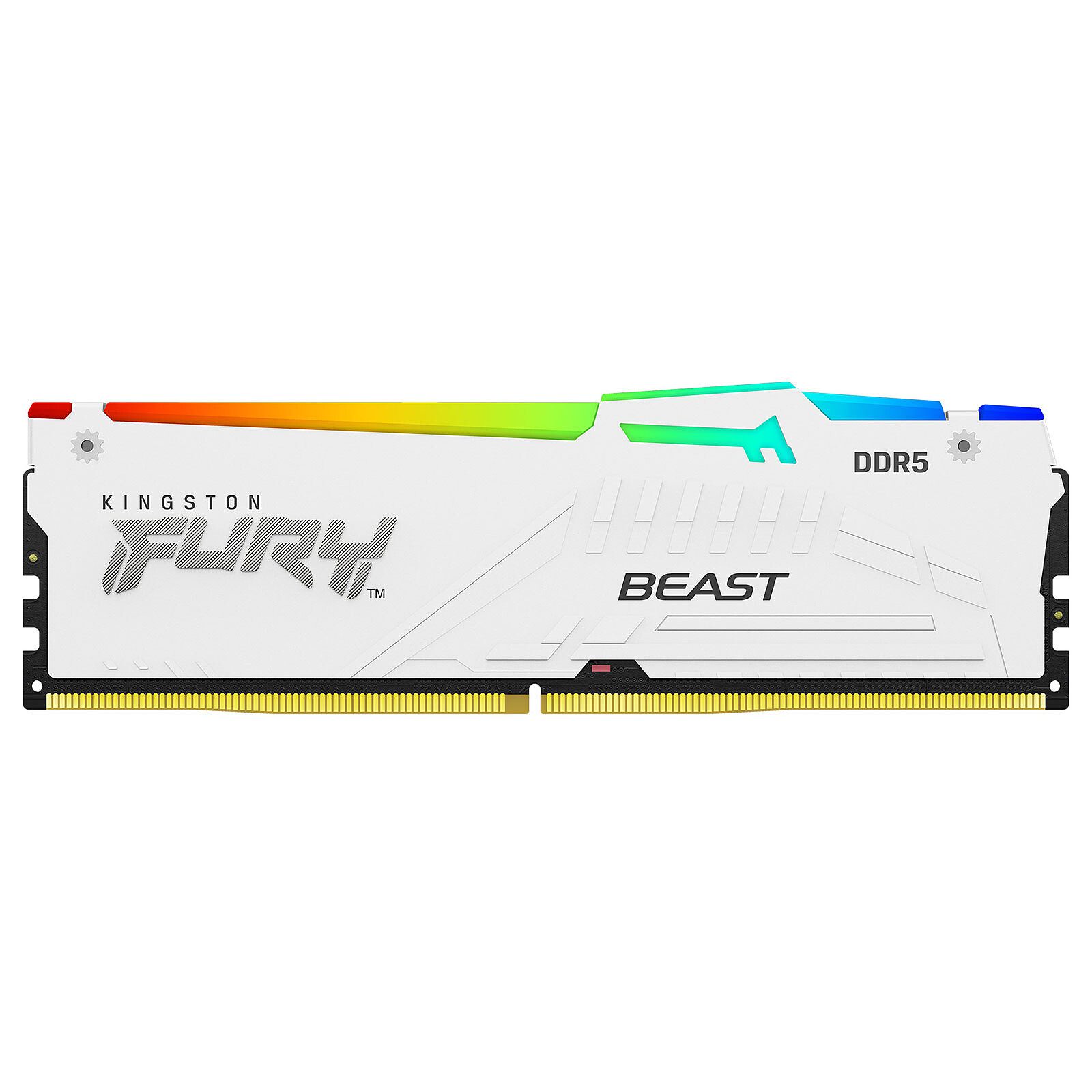 Kingston FURY Beast RGB 32 Go (2 x 16 Go) DDR5 6000 MHz CL30 – Blanc 2 RAM Kingston DDR5 6000 MHz 32 Go