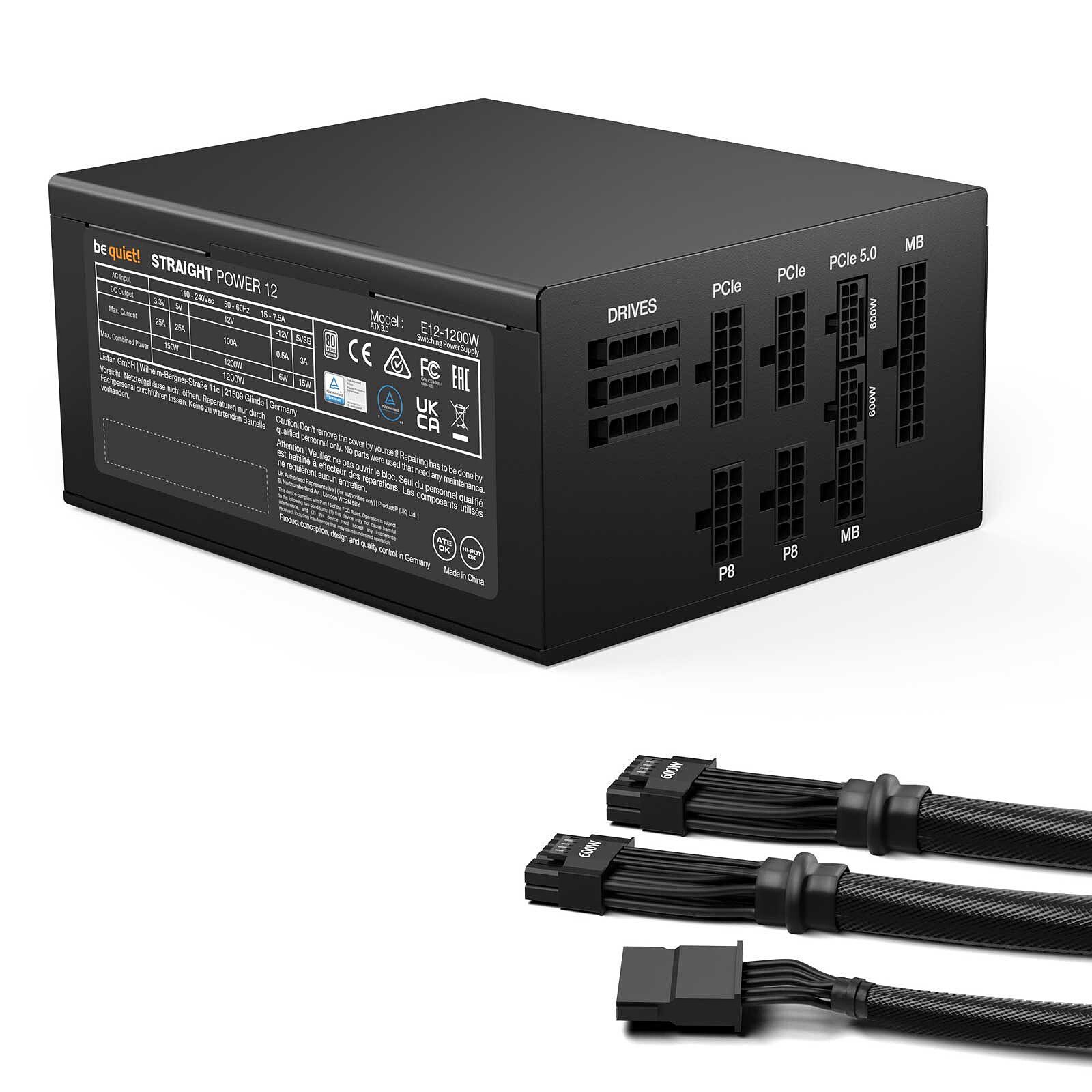 be quiet! Straight Power 12 1200W 80PLUS Platinum 3 Alimentation PC be quiet! 1200 W