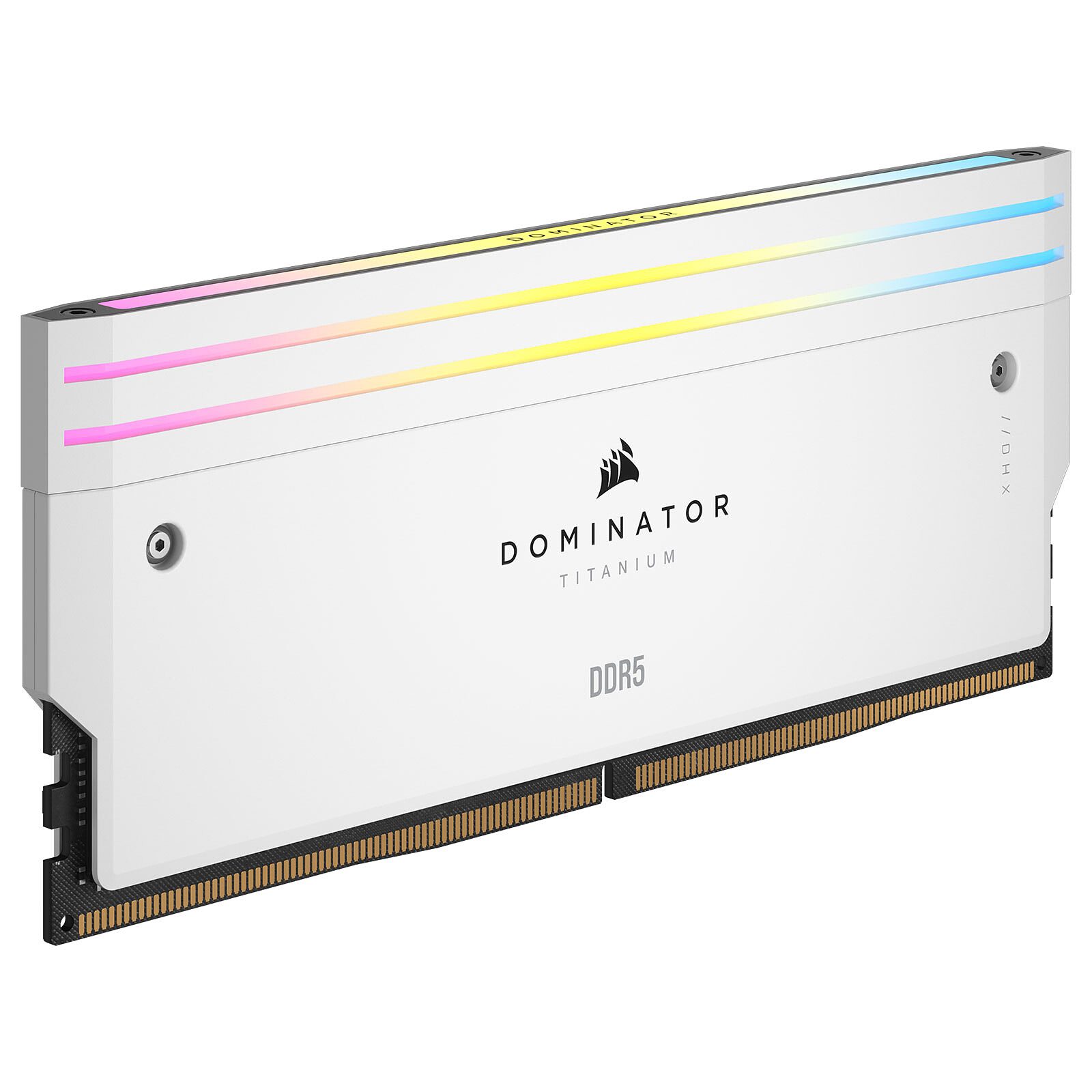 Corsair Dominator Titanium DDR5 RGB 32 Go (2 x 16 Go) 7200 MHz CL34 – Blanc 3 RAM Corsair DDR5 7200 MHz 32 Go