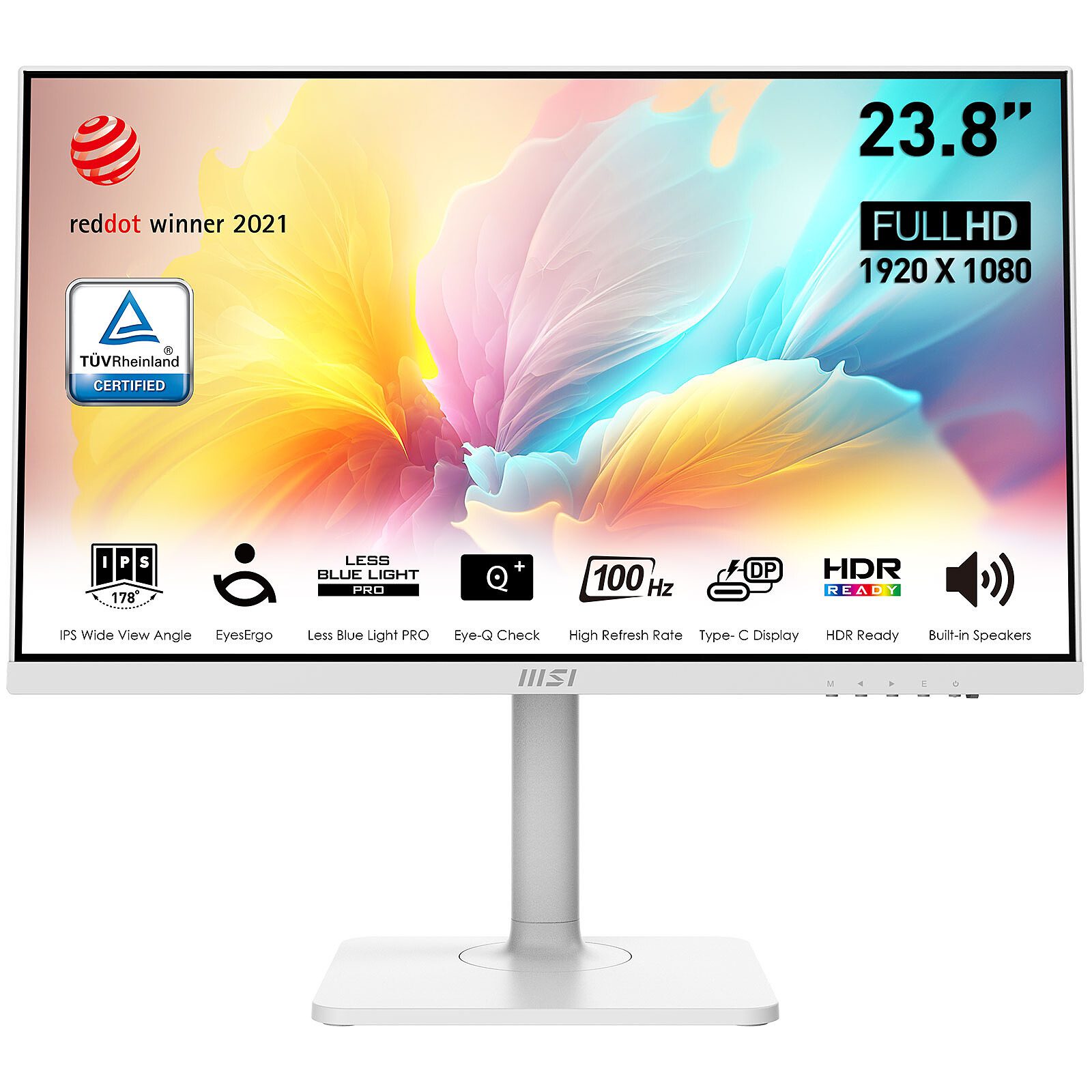 MSI 23.8" LED - Modern MD2412PW 1 écran pc MSI 23.8 pouces