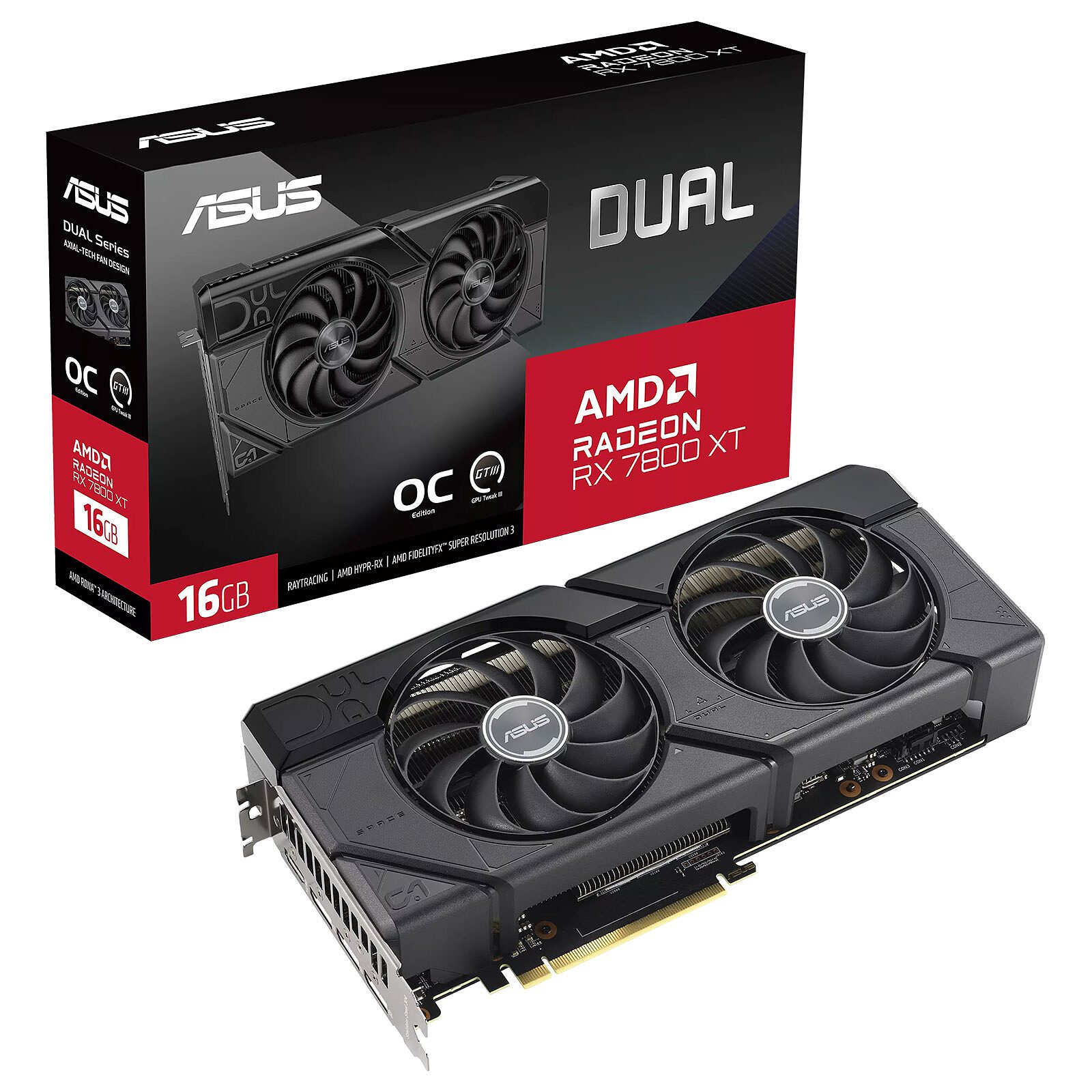 ASUS Dual Radeon RX 7800 XT O16G 1 ASUS AMD Radeon RX 7800 XT