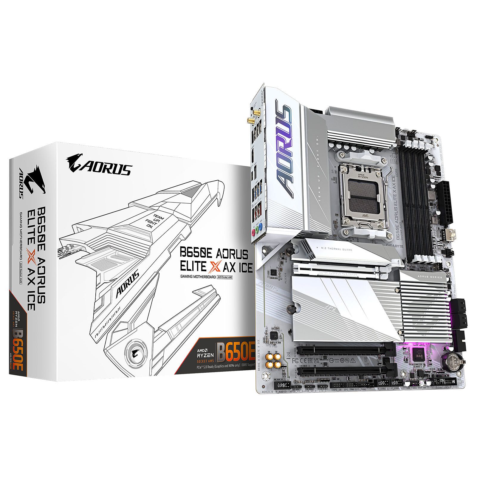 Gigabyte B650E AORUS ELITE X AX ICE 1 carte mère Gigabyte AMD AM5