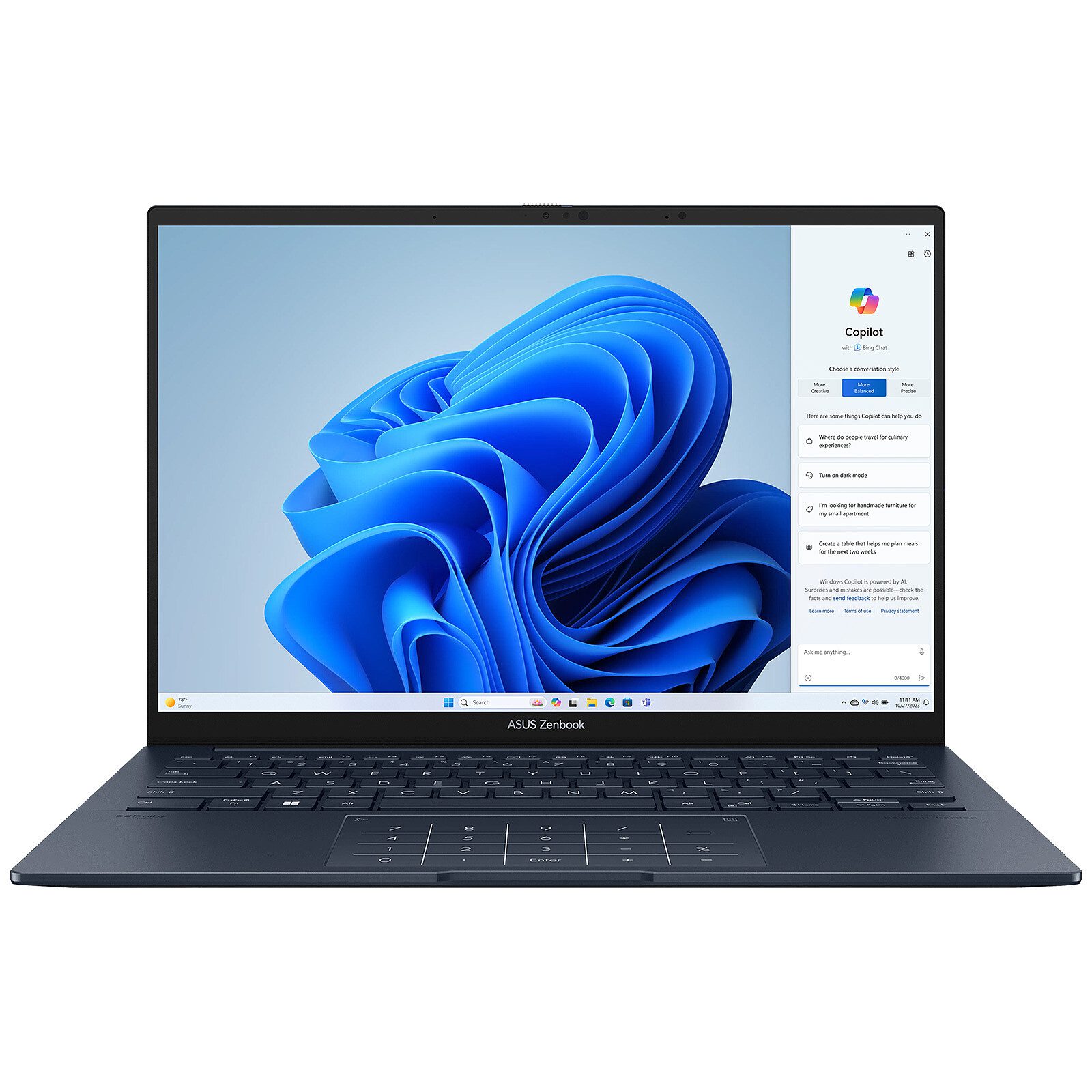 ASUS Zenbook 14 OLED UX3405CA-PZ006W 1 Pc portable ASUS 14 pouces