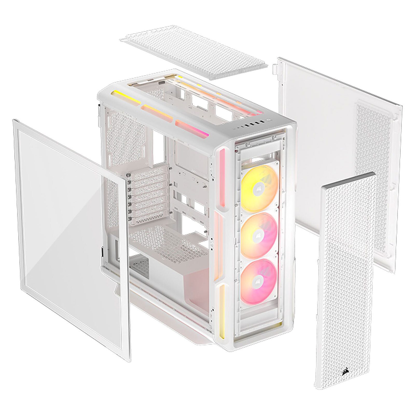 Corsair iCUE 5000T LX RGB (Blanc) 5 tour pc Corsair