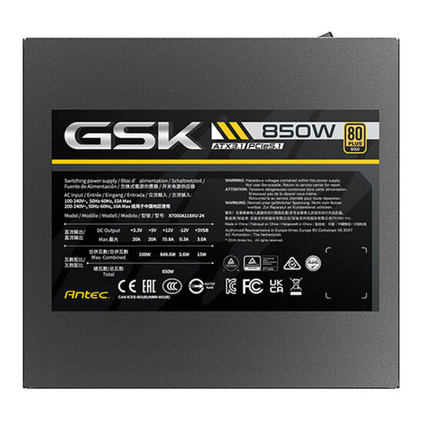 Alimentation PC Antec 850 W 80 PLUS Gold