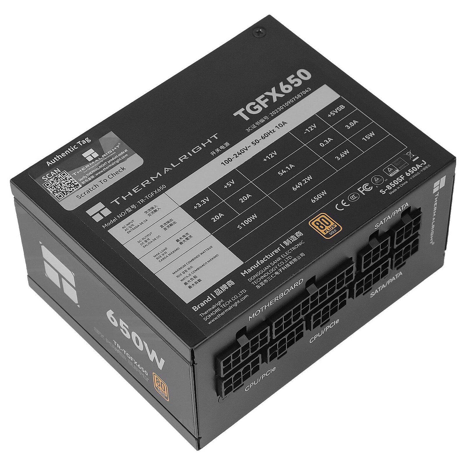 Thermalright TGFX-650 2 Alimentation PC Thermalright 650 W