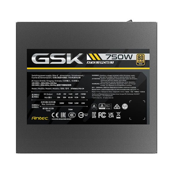 Alimentation PC Antec 750 W 80 PLUS Gold