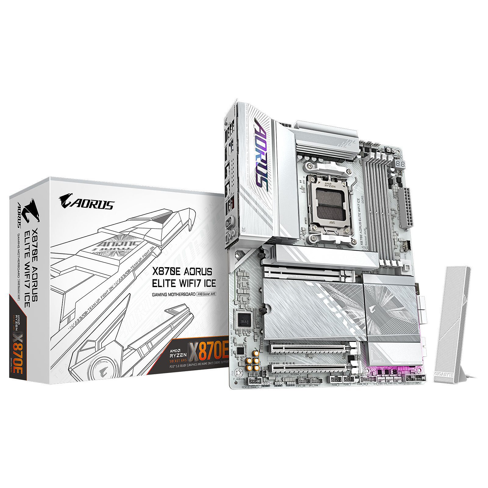 Gigabyte X870E AORUS ELITE WIFI7 ICE 1 carte mère Gigabyte AMD AM5
