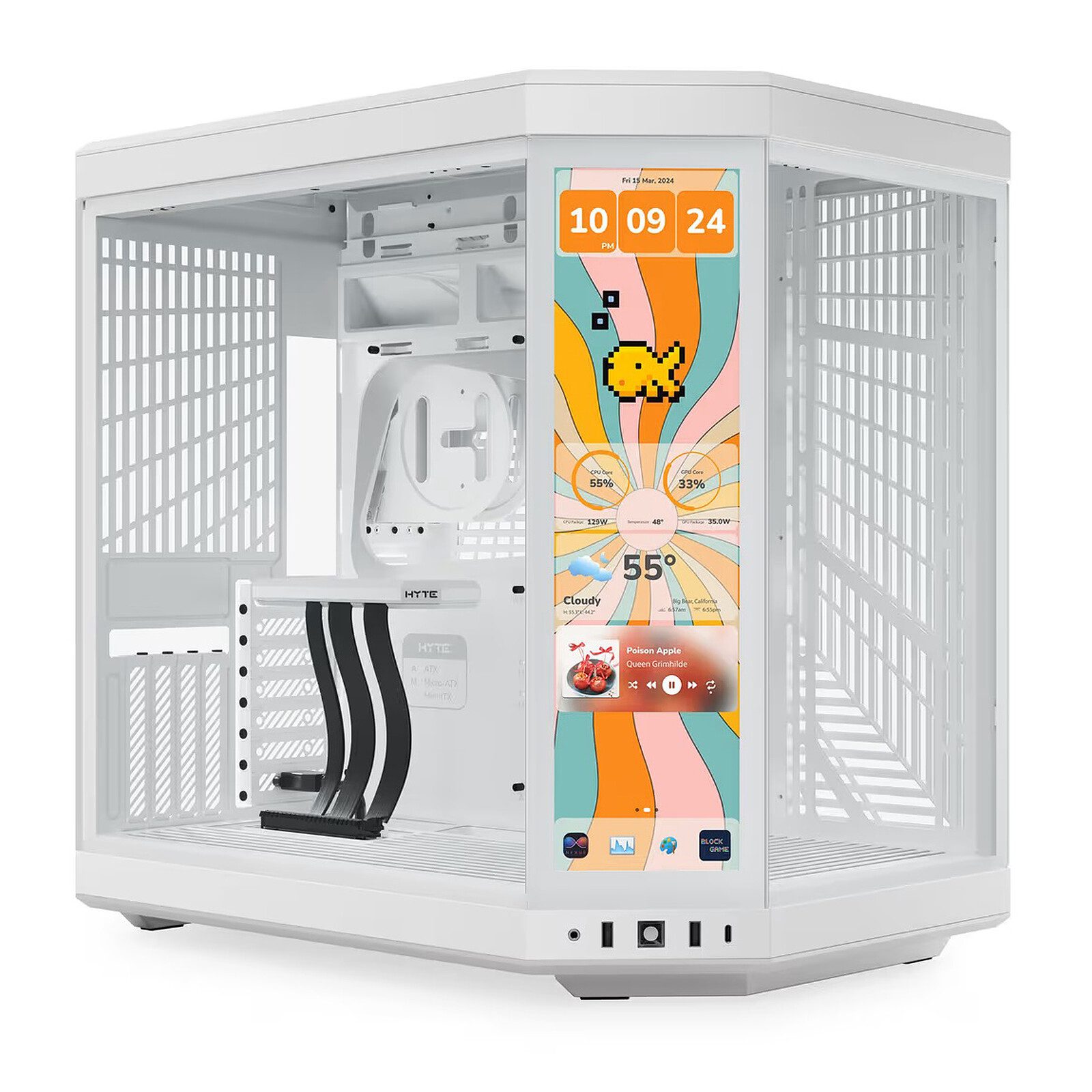 Hyte Y70 Touch Infinite (Blanc) 1 tour pc Hyte