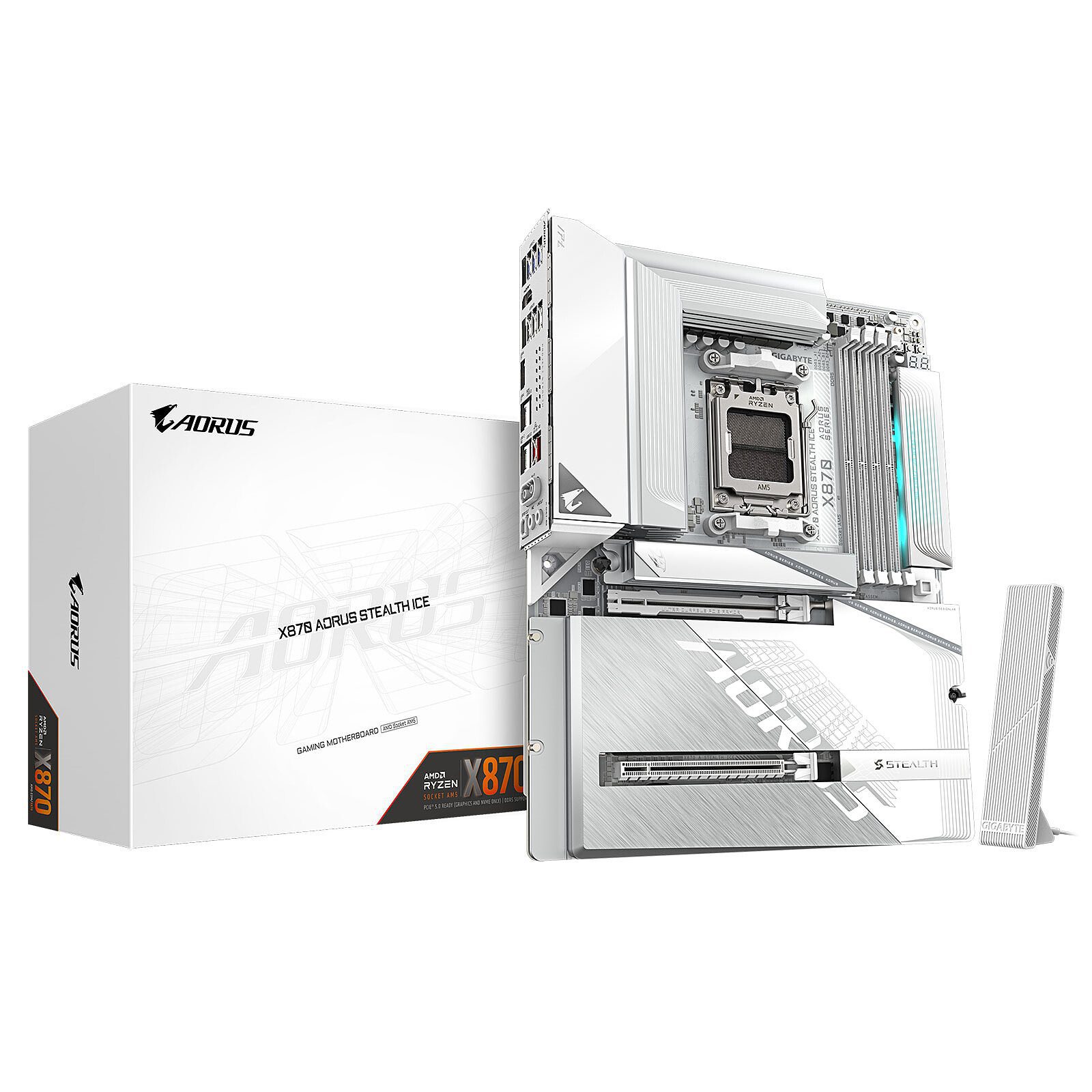 Gigabyte X870 AORUS STEALTH ICE 1 carte mère Gigabyte AMD AM5