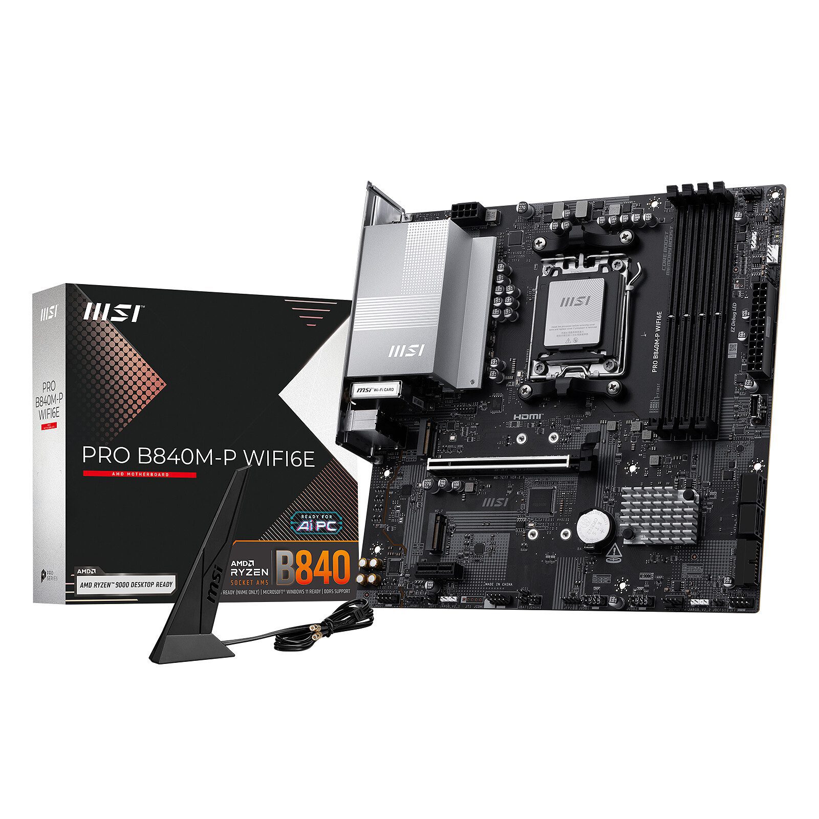 MSI PRO B840M-P WIFI6E 1 carte mère MSI AMD AM5