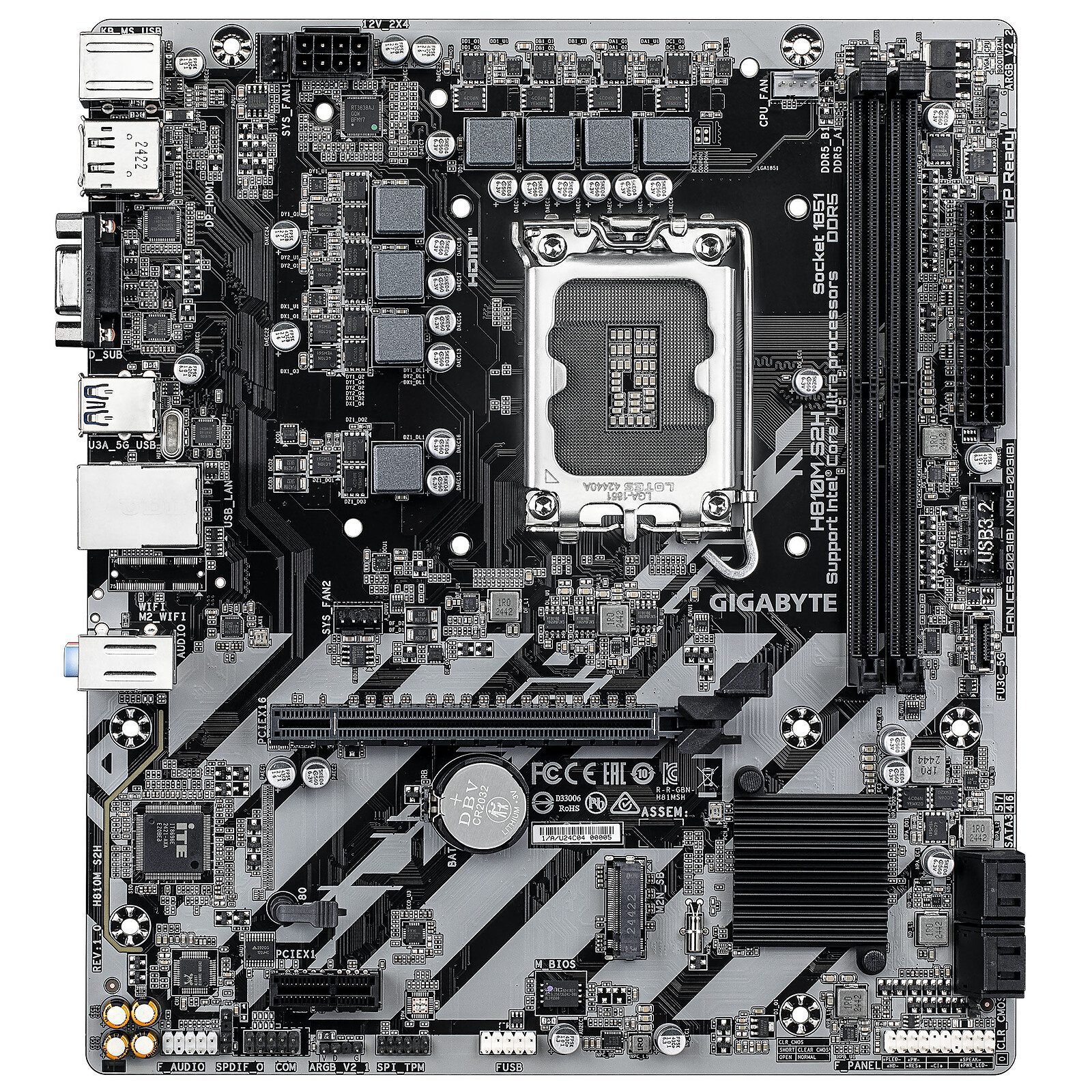Gigabyte H810M S2H 2 carte mère Gigabyte Intel 1851