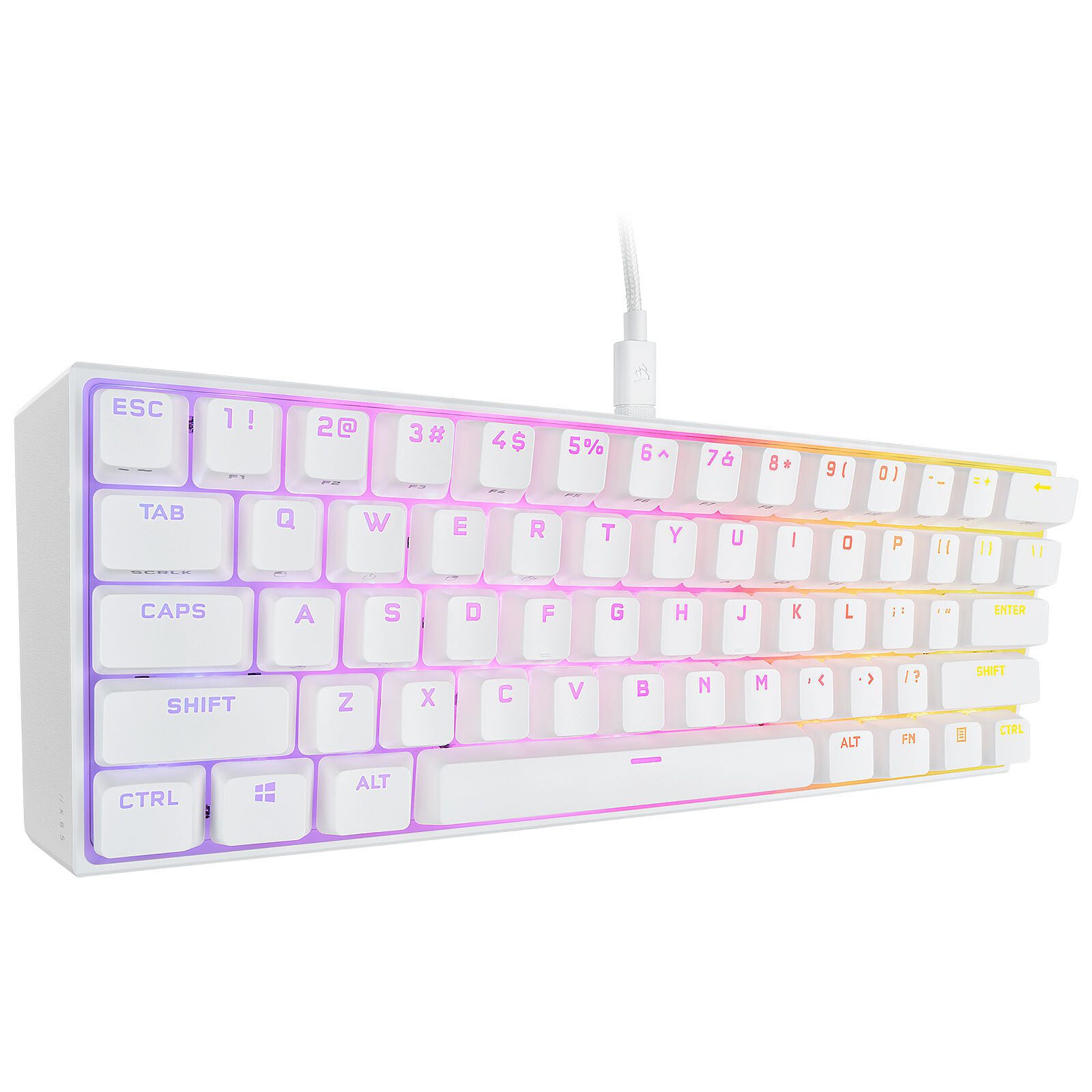 Corsair Gaming K65 Mini RGB Blanc (Cherry MX Red) 2 clavier Blanc