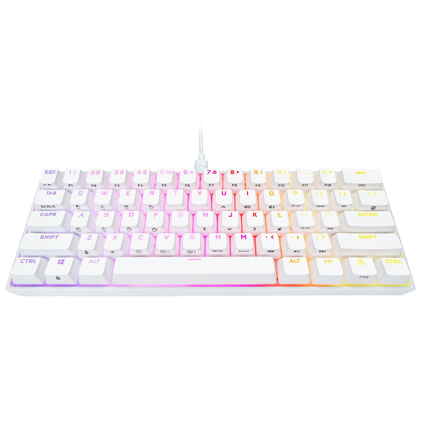 Corsair Gaming K65 Mini RGB Blanc (Cherry MX Red) 5 clavier gamer Mécanique