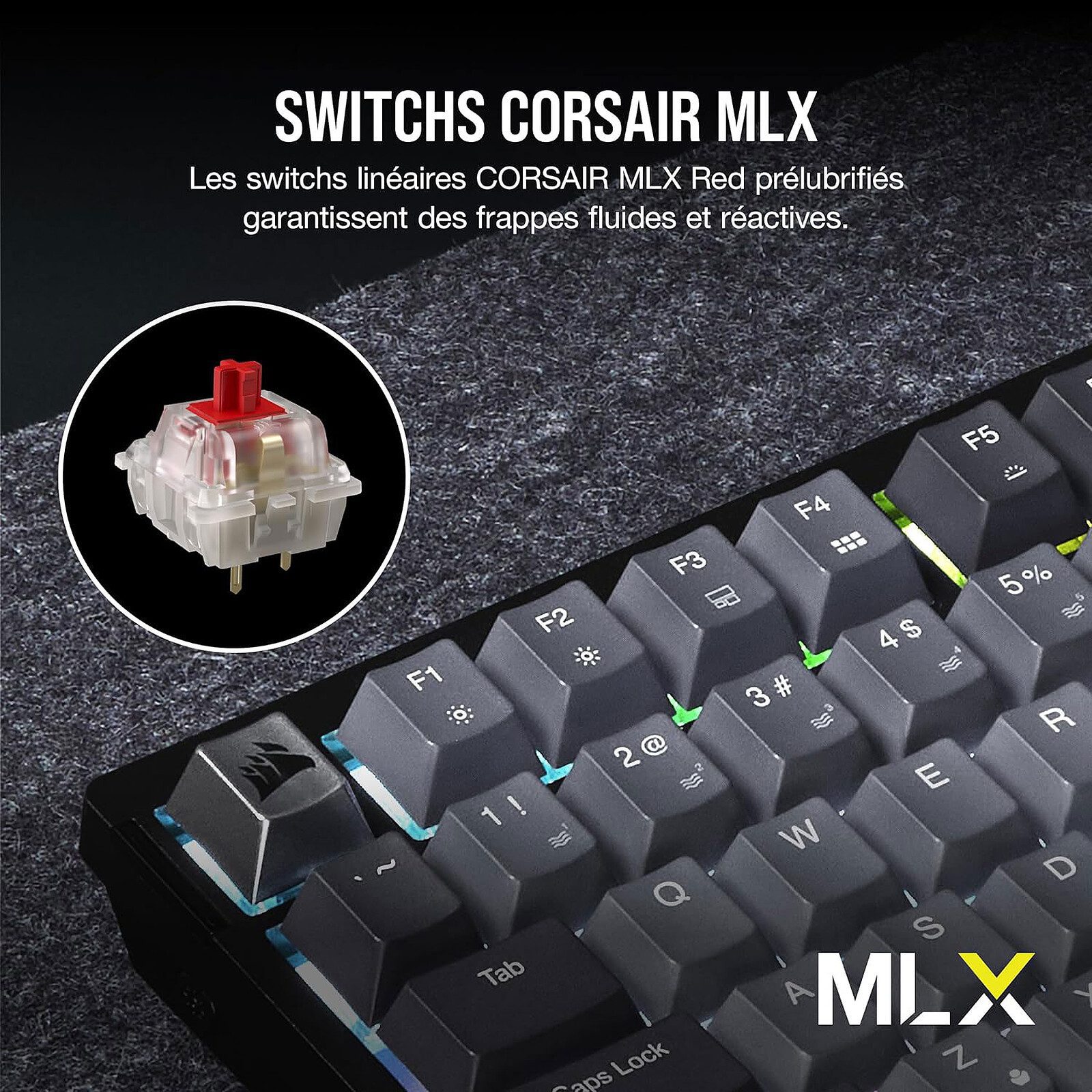 Corsair Gaming K65 Plus Wireless (MLX Red) 4 clavier Corsair Mécanique