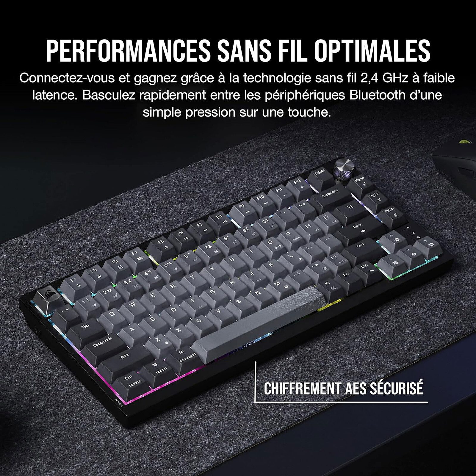 Corsair Gaming K65 Plus Wireless (MLX Red) 5 clavier gamer Mécanique