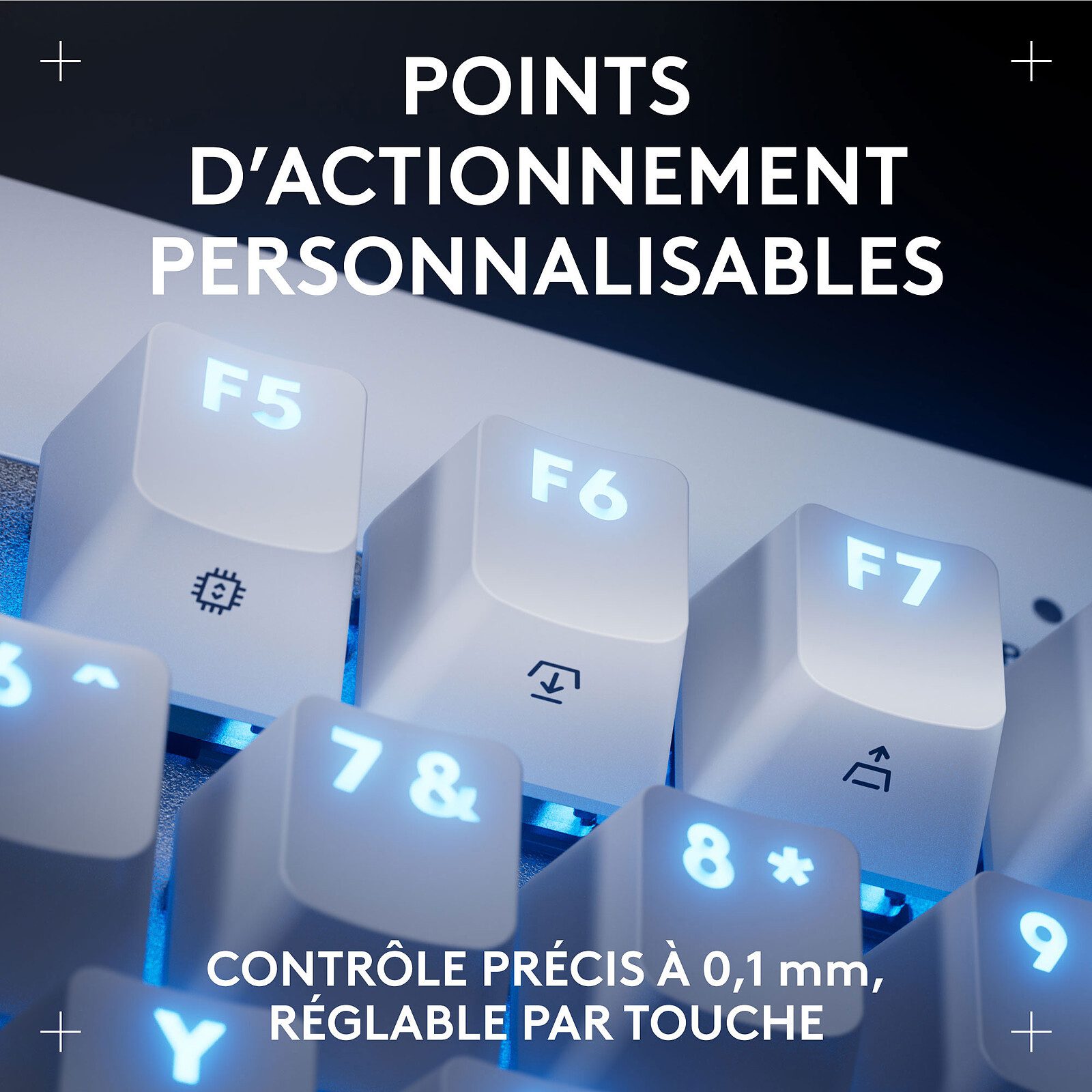 Logitech G Pro X TKL Rapid Linear (Blanc) 4 clavier Logitech G Magnétique