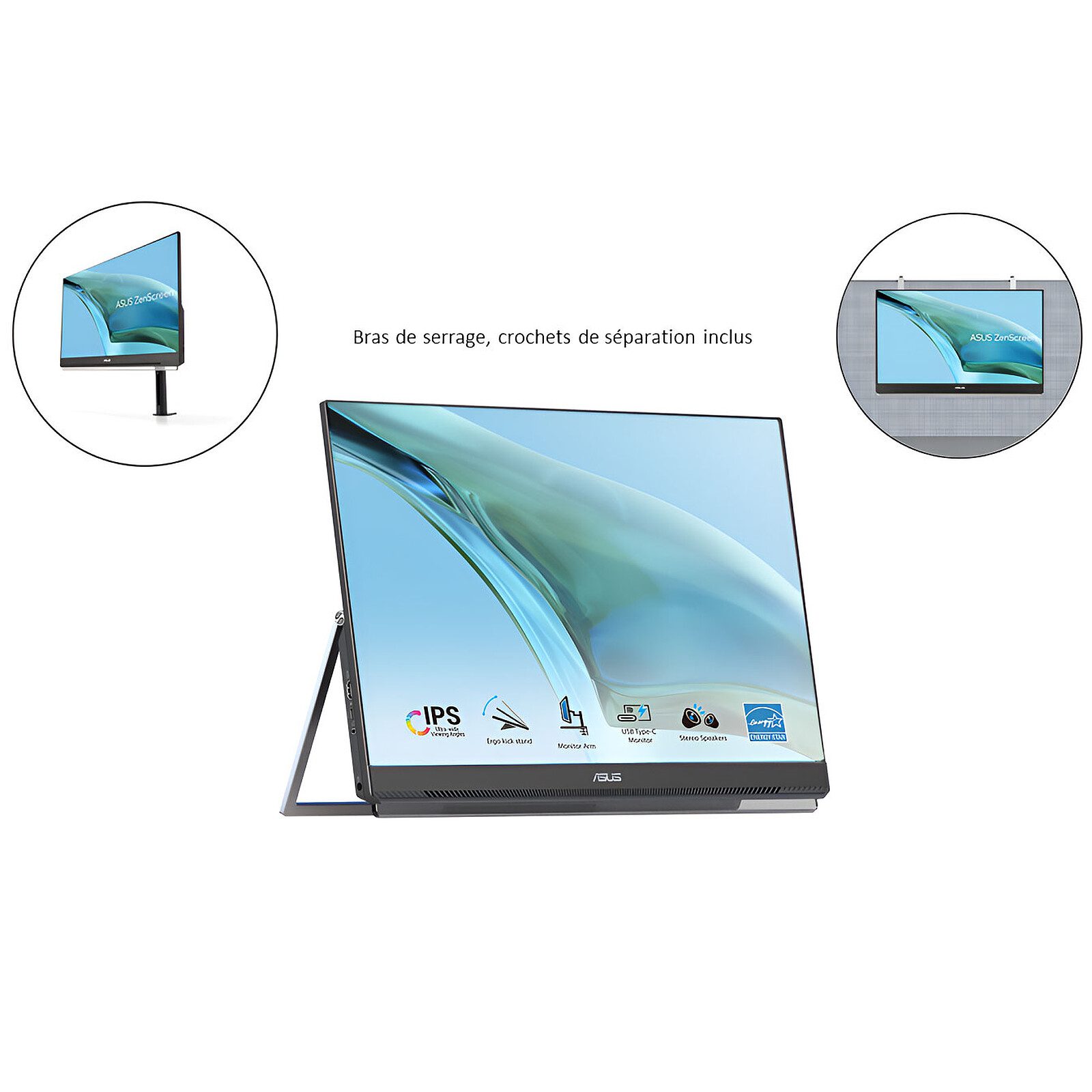 ASUS 23.8″ LED – MB249C 2 moniteur pc ASUS 23.6 pouces