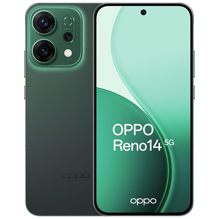 OPPO Reno14 5G Vert Emeraude (12 Go / 512 Go) 1 Pc portable OPPO