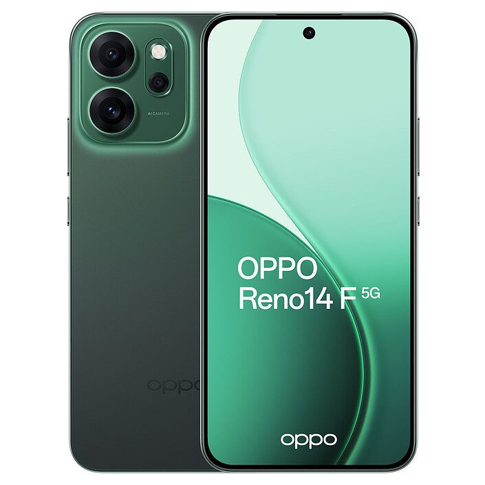 OPPO Reno14 F 5G Vert Emeraude (8 Go / 256 Go) 1 Pc portable OPPO