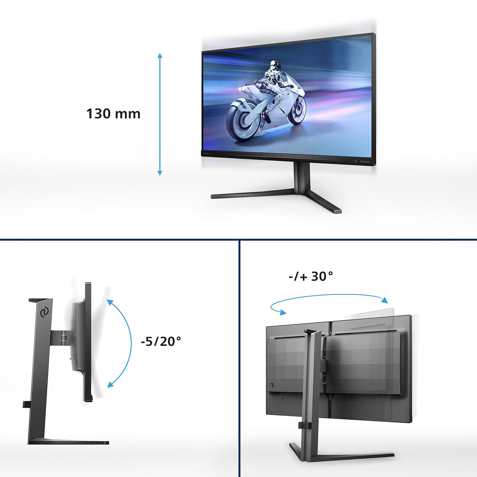 Philips 24.5″ LED – Evnia 25M2N5200U 3 écran pc Philips 16/09/25