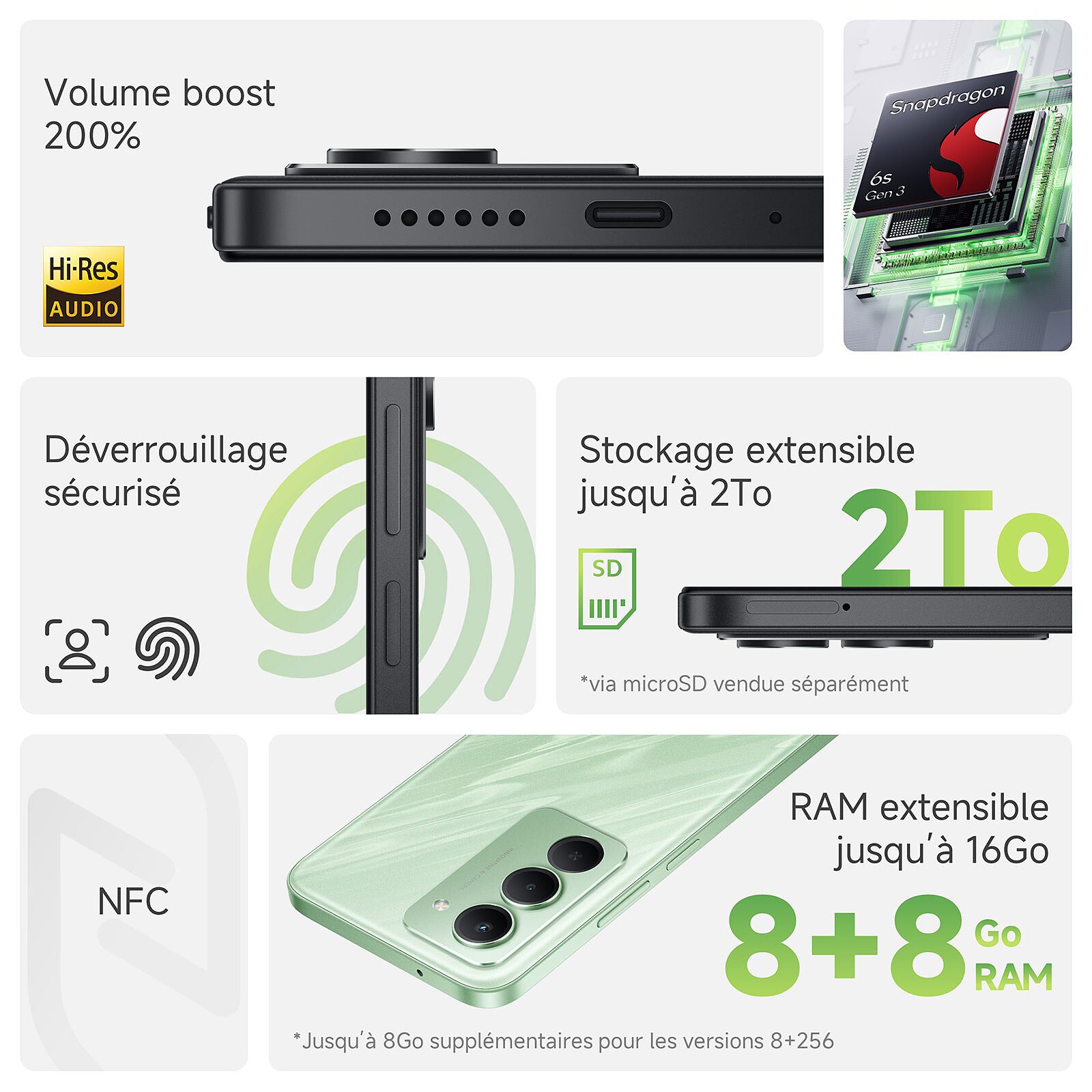 Xiaomi Redmi 15 5G Vert (8 Go / 256 Go) 4 pc portable gamer Xiaomi