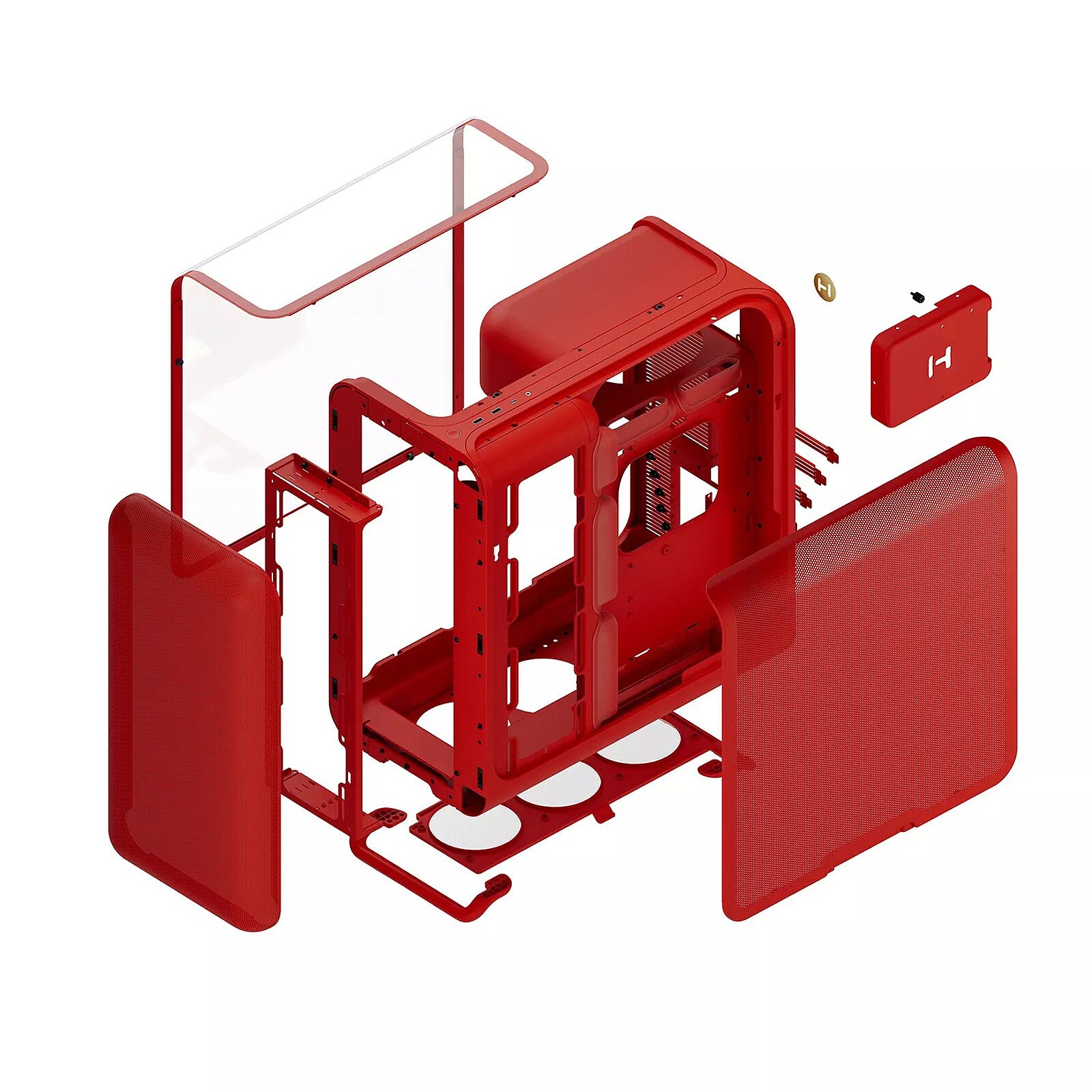 Hyte X50 TG (Rouge) 5 tour pc Hyte