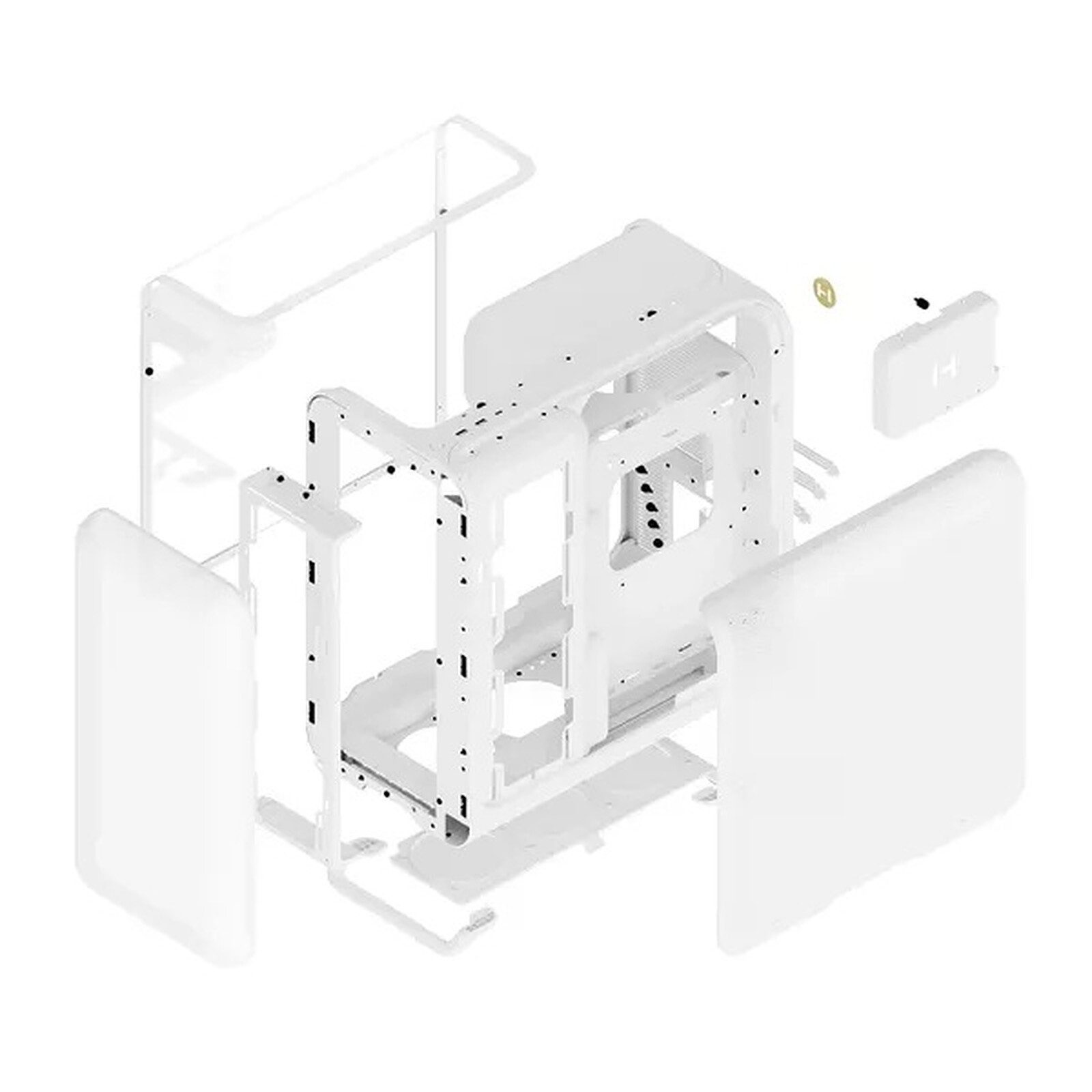 Hyte X50 TG (Blanc) 5 tour pc Hyte