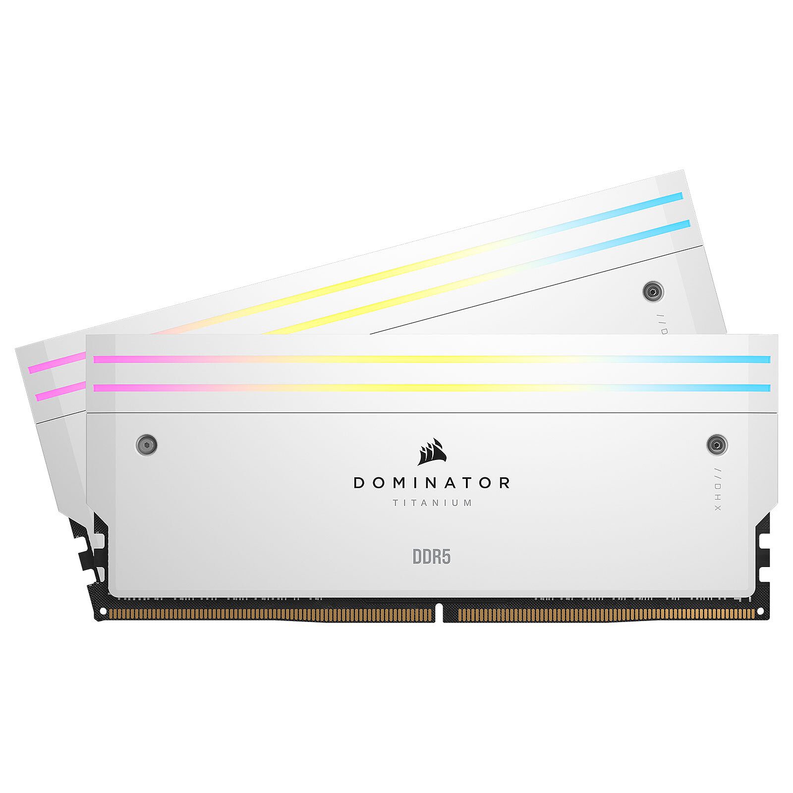 Corsair Dominator Titanium DDR5 RGB 32 Go (2 x 16 Go) 6000 MHz CL30 – Blanc 2 RAM Corsair DDR5 6000 MHz 32 Go