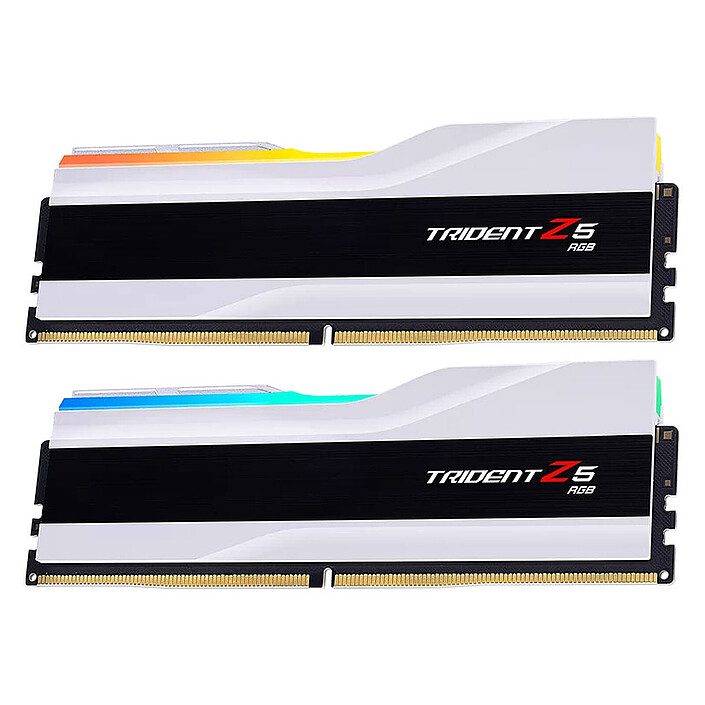 G.Skill Trident Z5 RGB 32 Go (2 x 16 Go) DDR5 7200 MHz CL34 - Blanc 1 RAM G.Skill DDR5 7200 MHz 32 Go