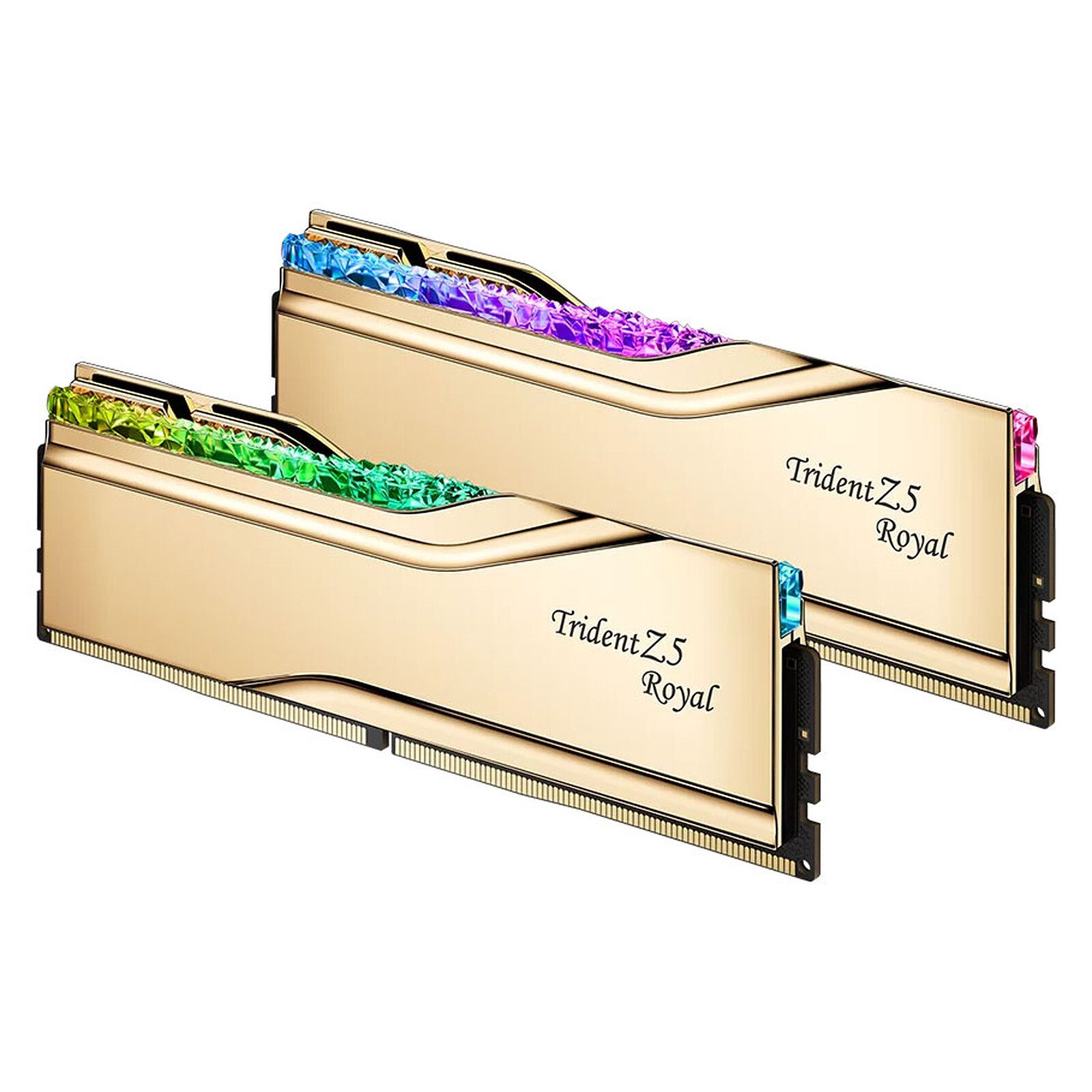 G.Skill Trident Z5 Royal 32 Go (2 x 16 Go) DDR5 6000 MHz CL28 – Or 3 RAM G.Skill DDR5 6000 MHz 32 Go