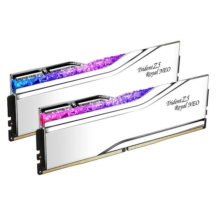 G.Skill Trident Z5 Royal Neo 32 Go (2 x 16 Go) DDR5 6400 MHz CL32 - Argent 1 RAM G.Skill DDR5 6400 MHz 32 Go
