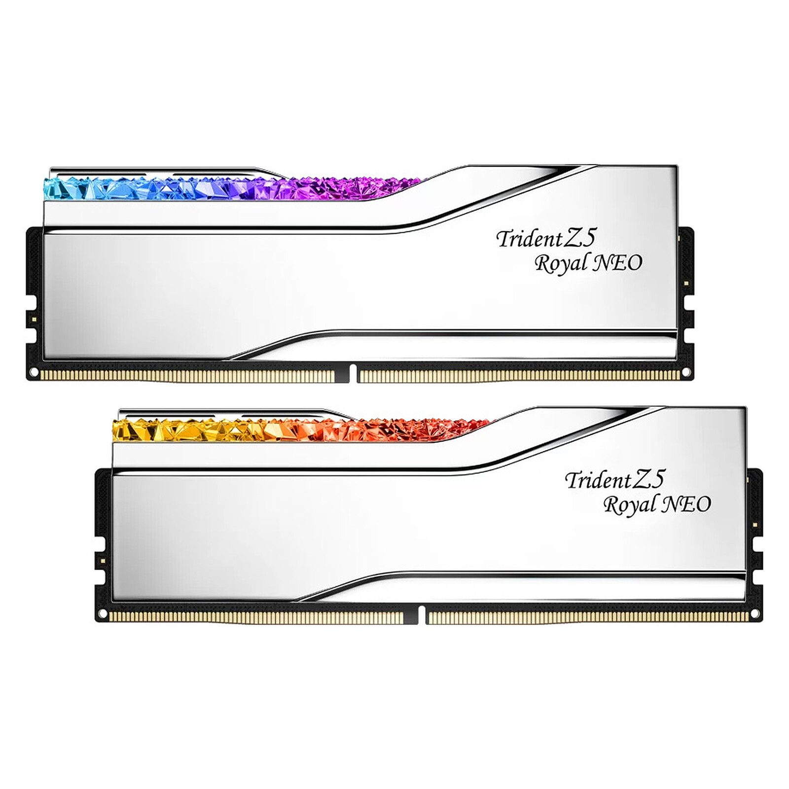 G.Skill Trident Z5 Royal Neo 32 Go (2 x 16 Go) DDR5 6400 MHz CL32 – Argent 2 RAM G.Skill DDR5 6400 MHz 32 Go