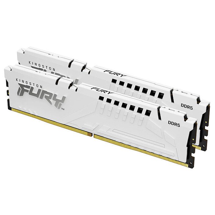 Kingston FURY Beast 64 Go (2 x 32 Go) DDR5 6000 MHz CL30 - Blanc 1 RAM Kingston DDR5 6000 MHz 64 Go
